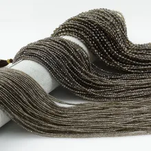 Натуральный дымчатый кварц граненые круглые бусины 2 мм/3 мм/4 мм