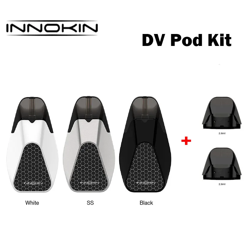

Original Innokin DV Pod Starter Kit 500mAh Built-in Battery with 2.8ml Capacity & 0.5ohm Coil Resistance & PLEX3D 3D Mesh Coil