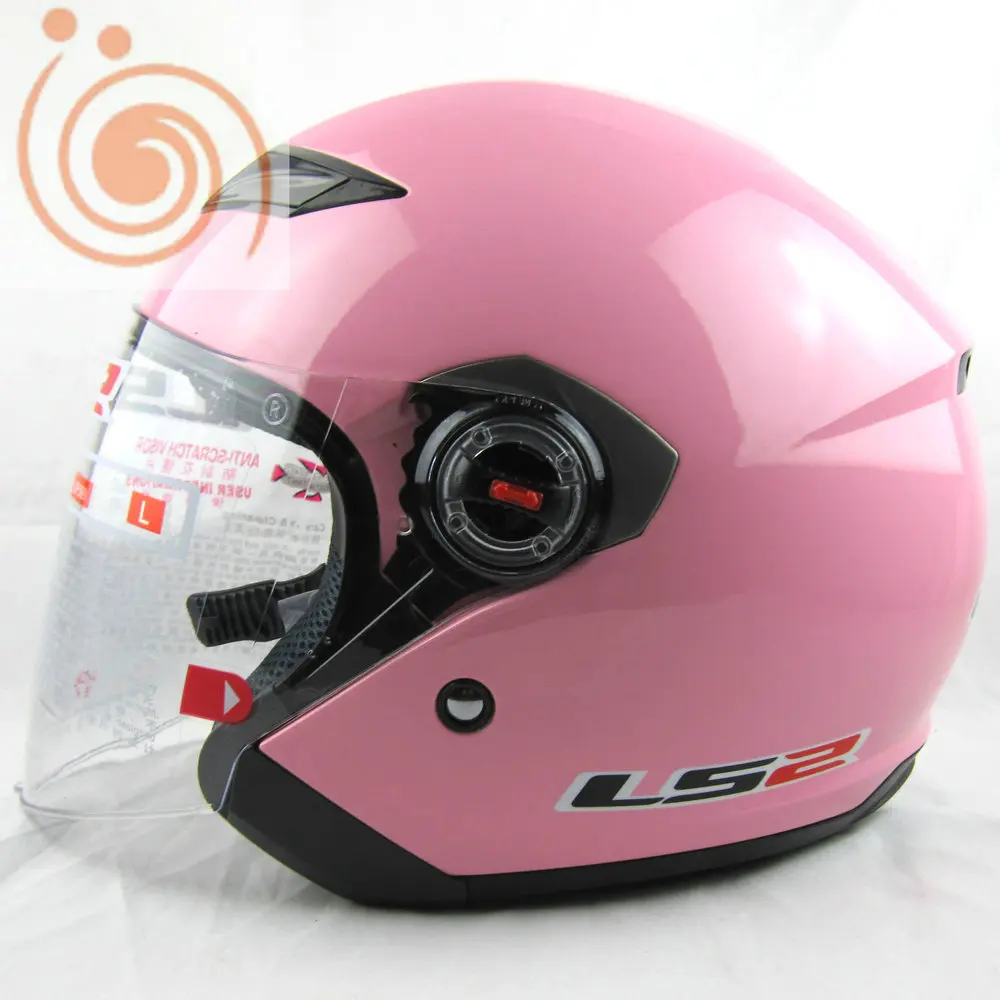 Free shipping DOT ECE certificated( Pink )half face helmet LS2 569 open