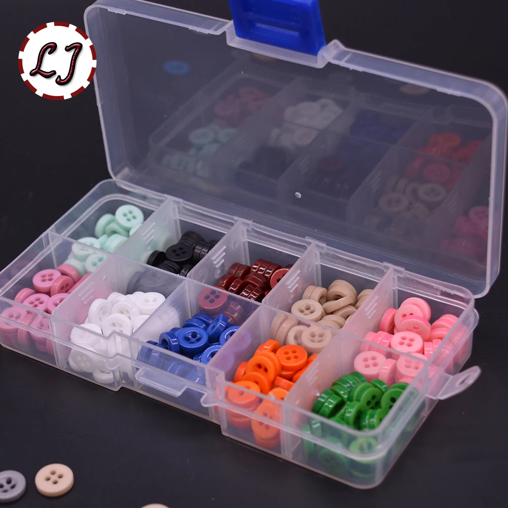 Детские резиновые пуговицы для шитья 10 цветов 3 вида в коробке 9 мм|sewing buttons|buttons