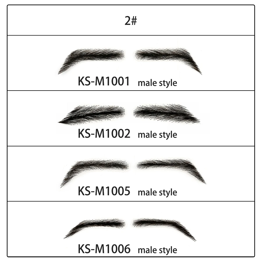 

Neitsi Men's Fake Eyebrows 100% Hand Made Human Hair False Eyebrows