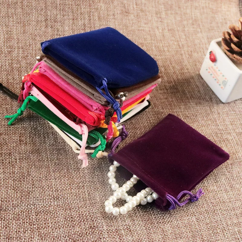 50 шт./лот 15x20 см фиолетовые/серые/черные/красные/коричневые/бархатные подарочные
