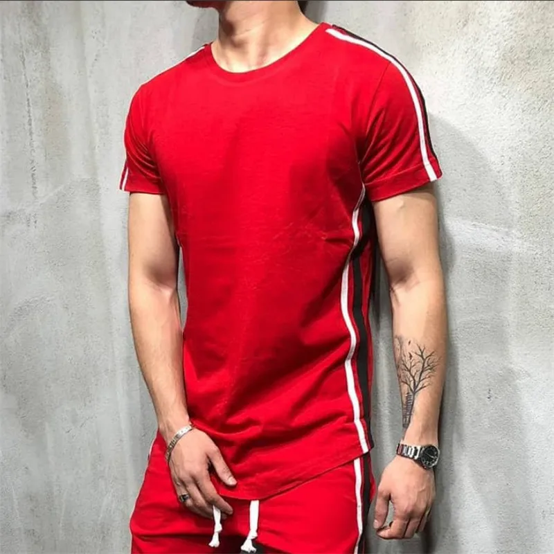 

2019 Brand O-collar Fashion Double Salad T-shirt Bodybuilding and Fitness Punisher Short Sleeve T-shirt