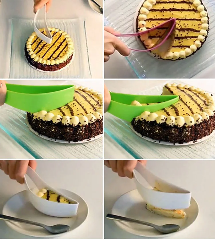 Cokytoop пищевой пластик для выпечки и тортов резаки удобный многофункциональный пирог кухонная утварь