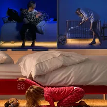 1 м 2 м 3 м PIR беспроводной датчик движения светодиодный аварийный светильник Ночной светильник Smart ON OFF лестницы кухонный шкаф спальня кровать светильник