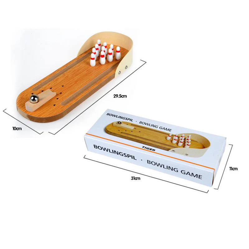 Мини-боулинг родитель-ребенок интерактивный настольный деревянная игра Детские Настольные игры игрушки подвижный шар игра Пол Вечерние детские подарки