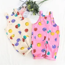 Детские комбинезоны, Модный корейский комбинезон с рисунком для девочек и мальчиков, комбинезоны, детская одежда, весенне-осенние повседневные штаны, Новинка