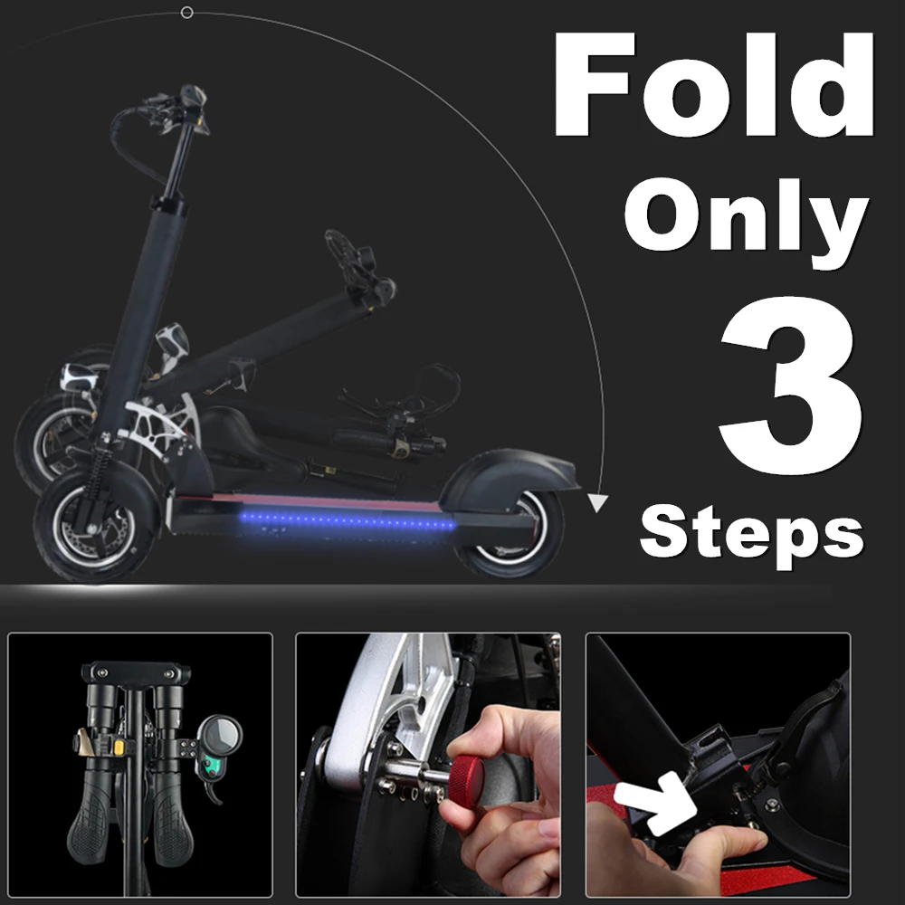 Scooter Eléctrico de alta potencia de 400 W para adultos, neumático inflable de 10 pulgadas, Mini bicicleta eléctrica plegable, ebike bicicleta eléctrica