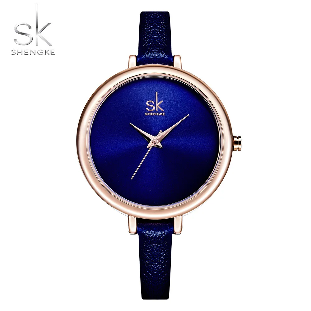 

Sk 3 Bar Waterproof Watch for Woman Quartz Leather Strap Lady Gold Wristwatch Simple Hot Sale Slim 2019 New Top Brand Bracelet