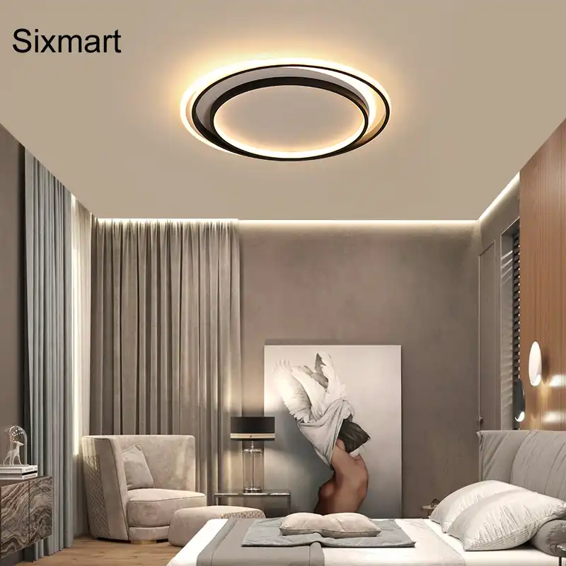 Creative Personality Circular Led Tricolor Bedroom Ceiling