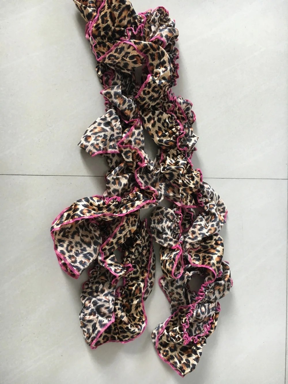

leopard satin fold lace doll dress sleeve garment accessories ruffle lace trim