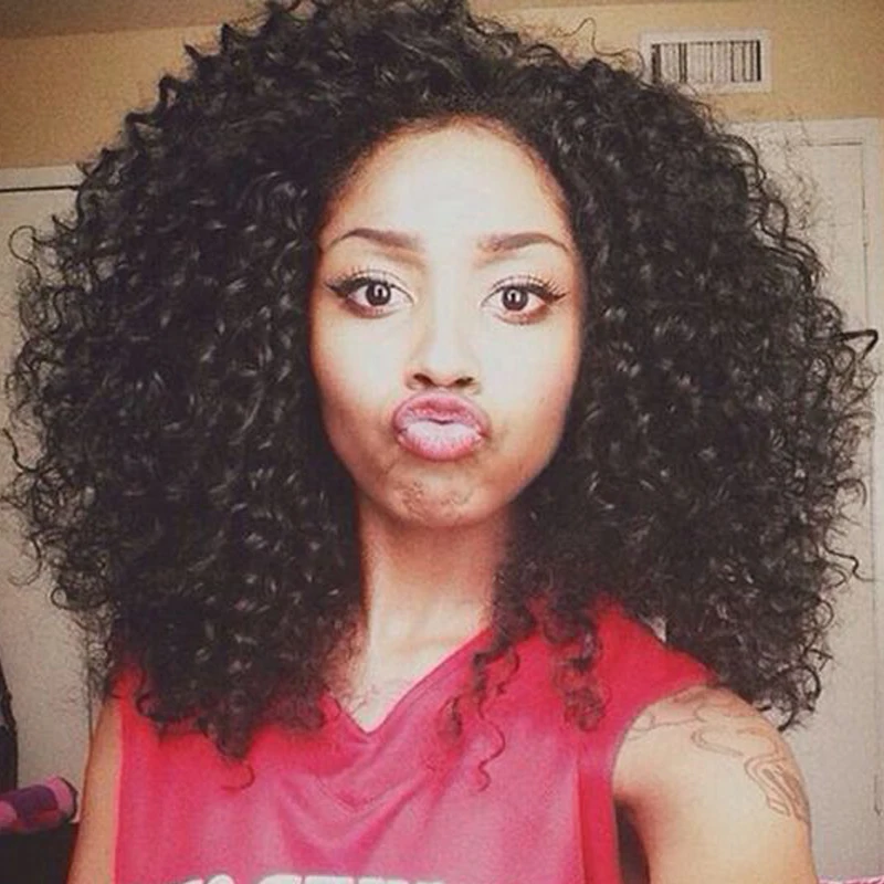 

Kinky Curly Synthetic Wig Afro Kinky Curly Synthetic Wigs for Black Women Long Black Curly Hair Heat Resistant Female Wig