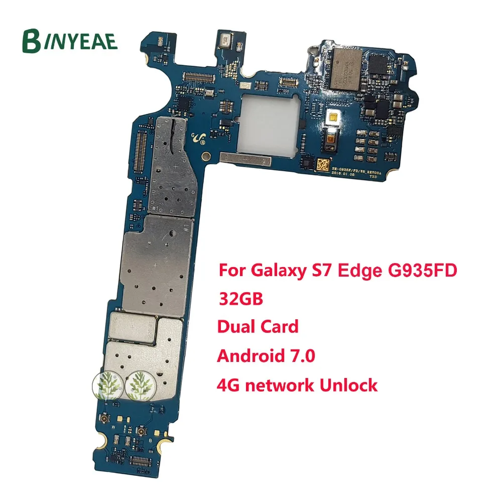 BINYEAE Замена для samsung Galaxy S7 край G935F/G935FD разблокирована основная материнская плата 32 ГБ разблокировать Европа версия - изображение