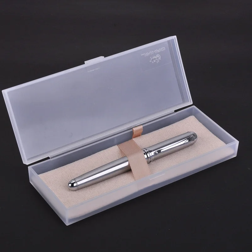 

New Stainless Steel Jinhao 750 Rollerball Pen Black Ink 0.7mm Refill Silver Clip Ballpoint Pens with A Box 12 Colors for Choose