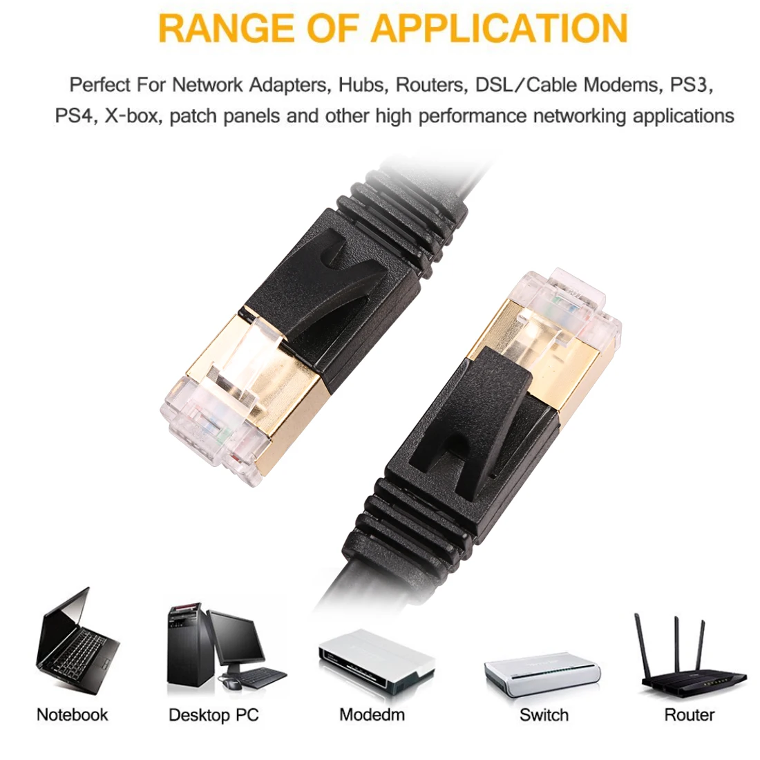 Новый высокое качество CAT7-B плоский кабель Ethernet RJ45 кабель локальной сети Ethernet Патч-корд для компьютера маршрутизатора ноутбука