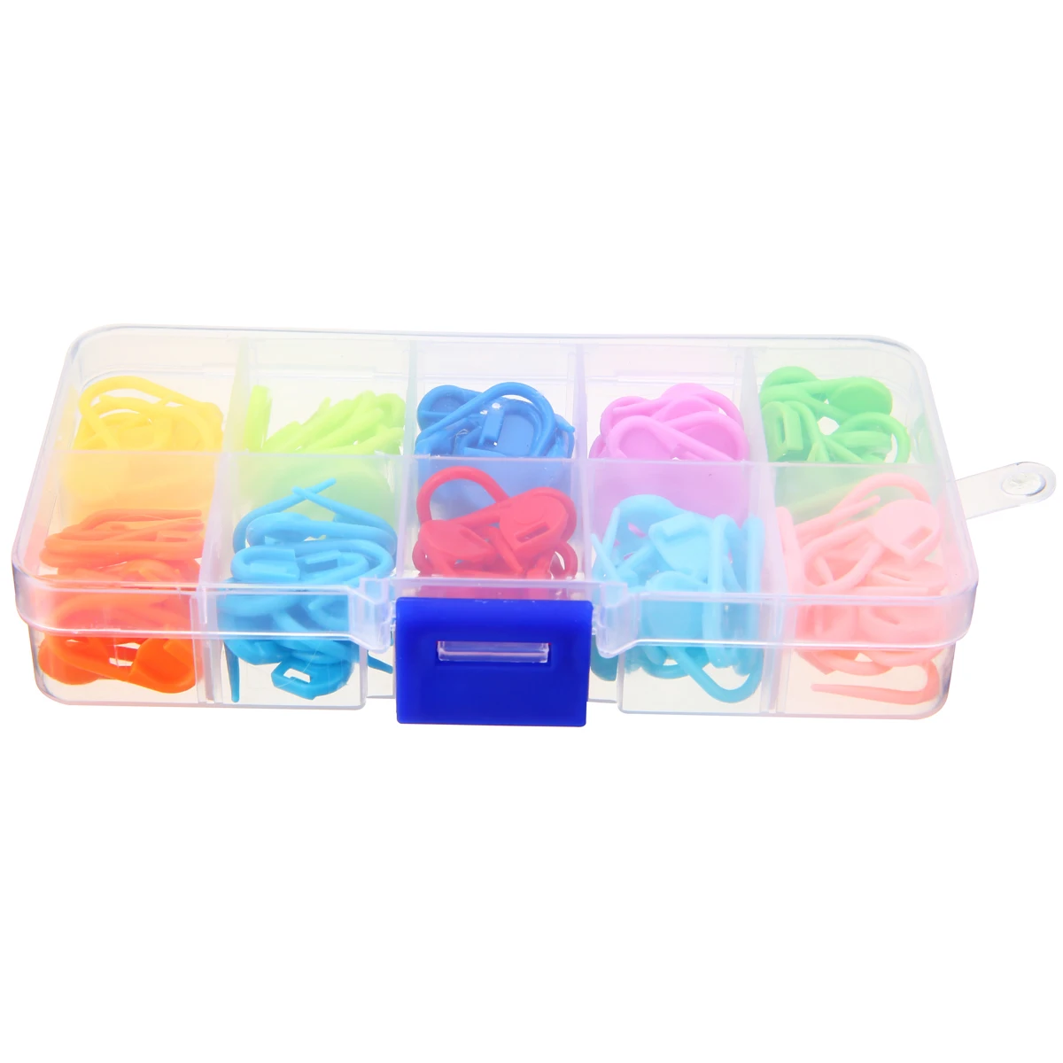 120pcs Mixed Color Crochet Locking Stitch Needle Clip Markers Holder Knitting Stitching Markers Hook for DIY Wool Fiber Clothes