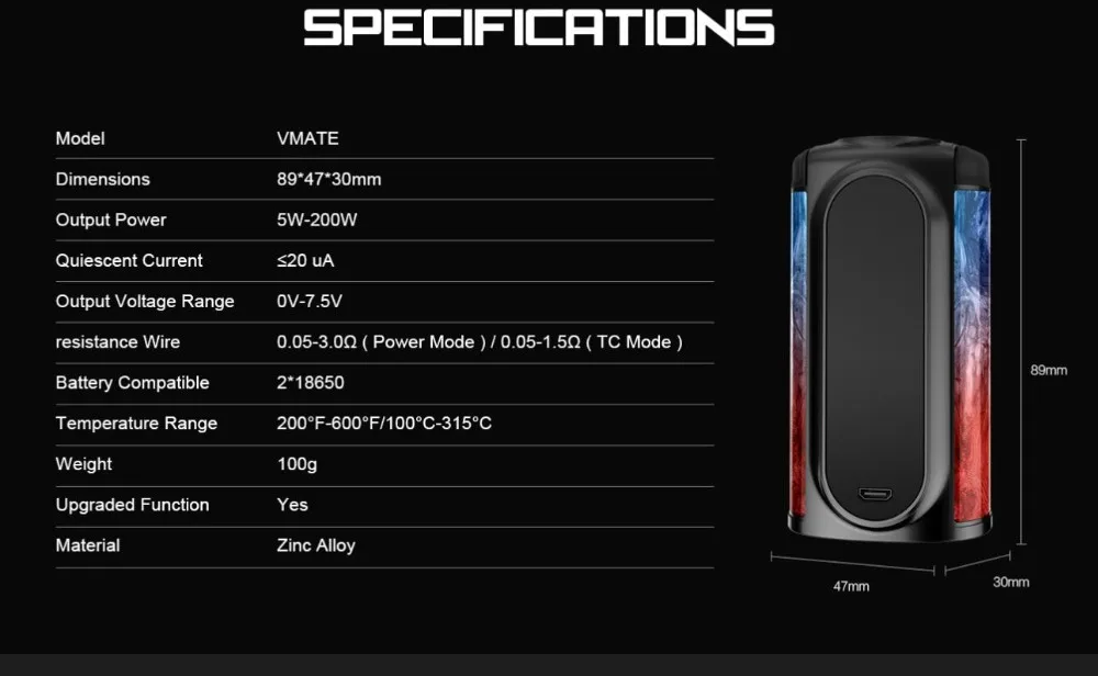 Voopoo Vmate 200W Box Mod-13