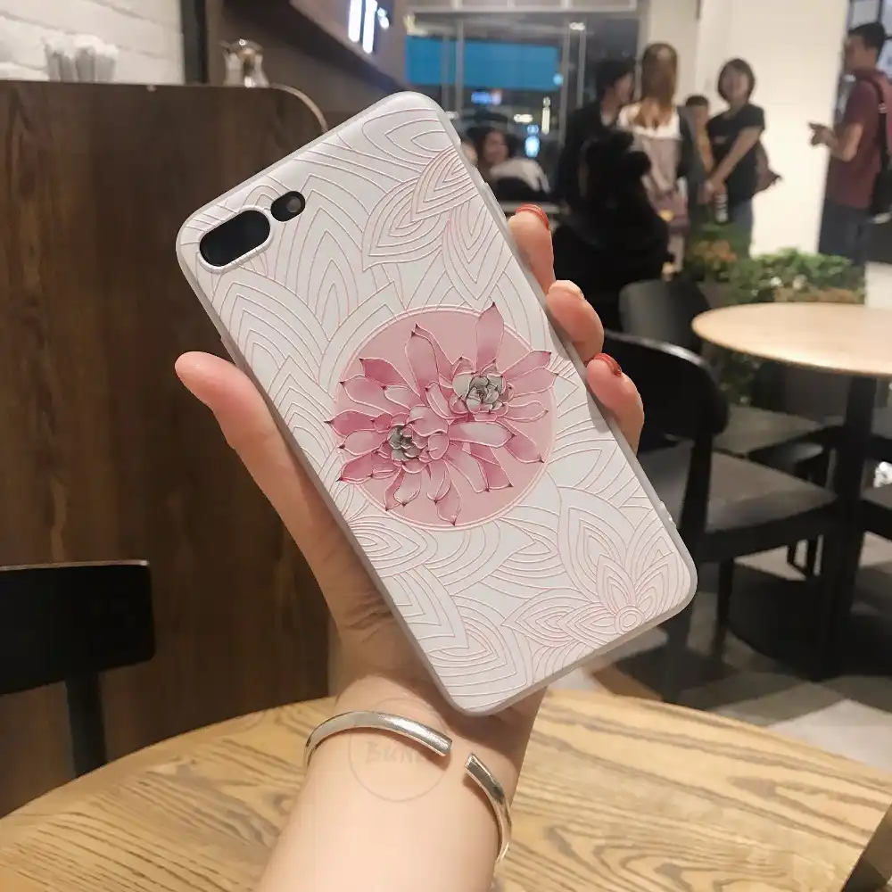 BUNA цветочный узор чехол для телефона iPhone 6 6s 7 Plus Чехол Мягкий Силиконовый