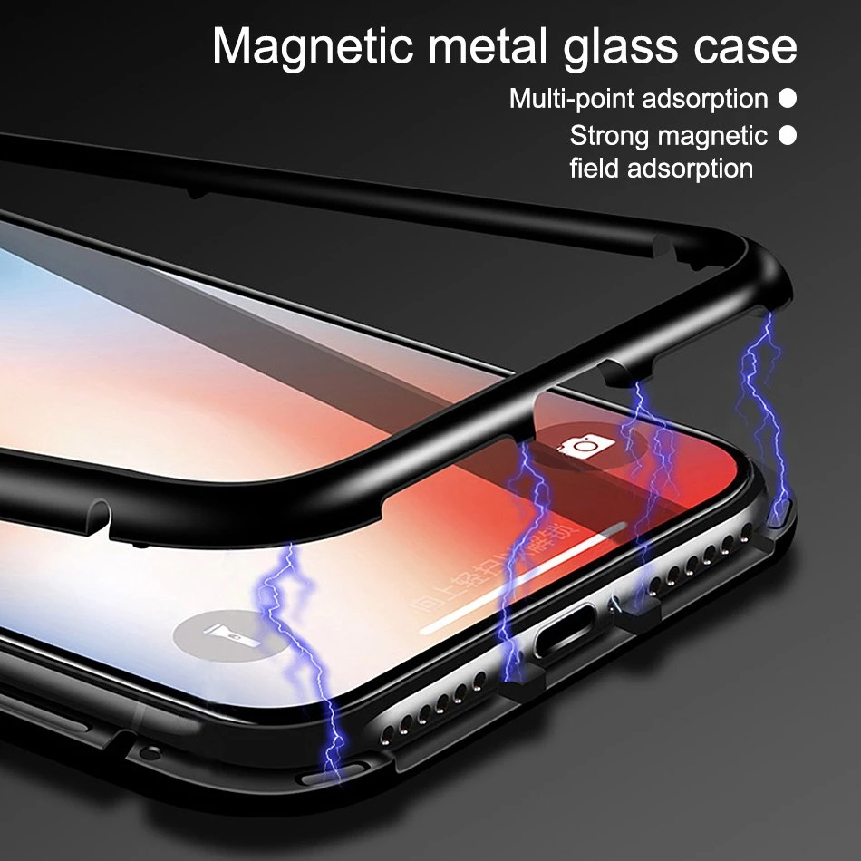 Для XiaoMi 8 9 SE Lite закаленное стекло анти осенние магнитные Чехлы Прозрачный чехол