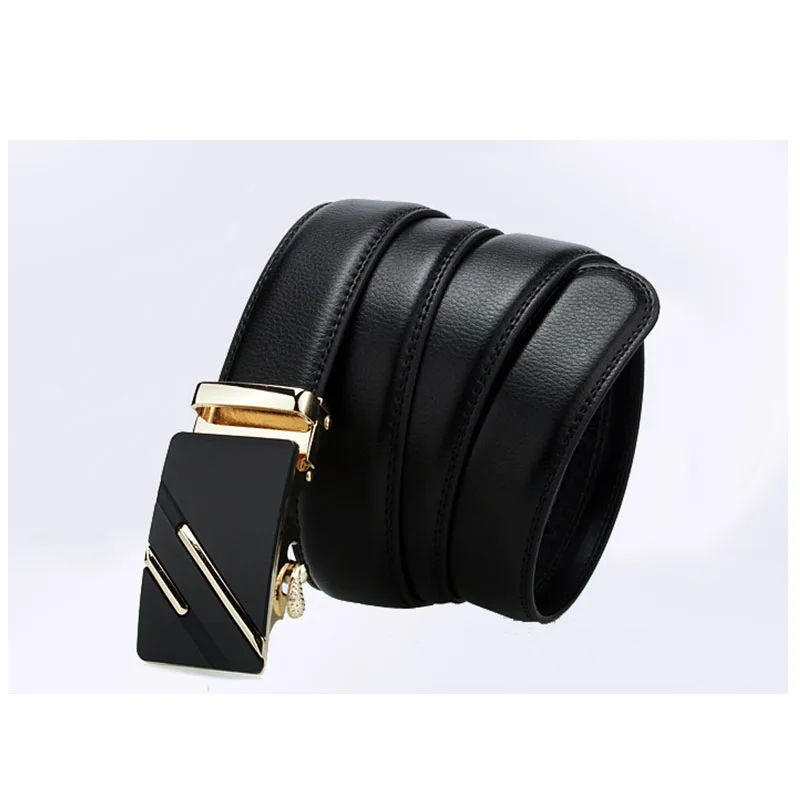 150cm men belt with stainless steel automatic buckle for mens cow real genuine leather luxury quality brand designer belts140cm