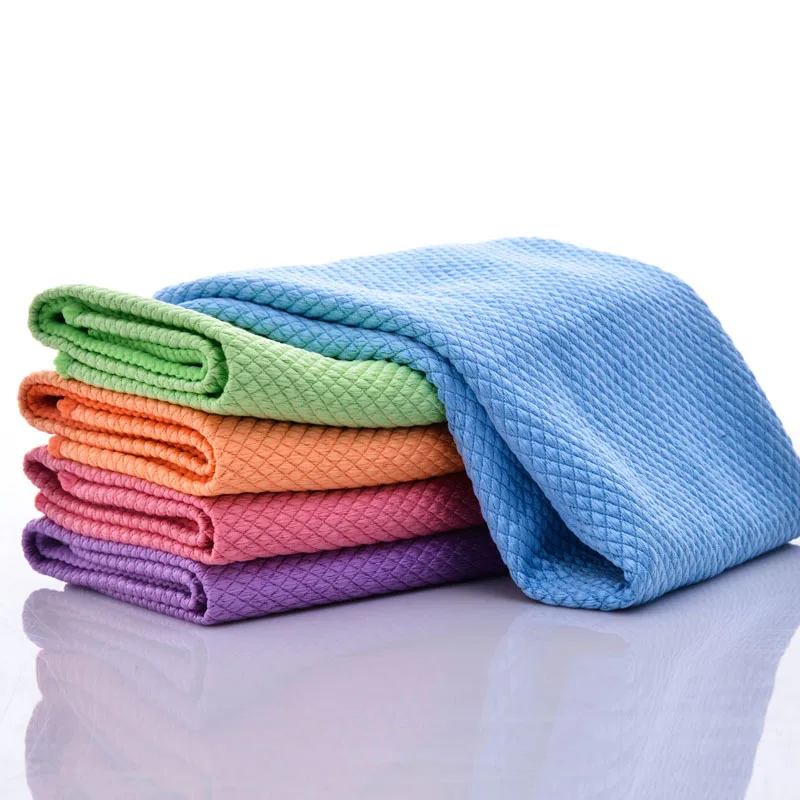 

2PCS hot sale 30 * 40CM Water Absorbable Glass Kitchen Cleaning Cloth Wipes Table Window