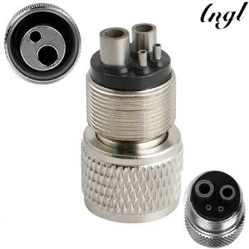 

Dental High Speed Handpiece Turbine Adapter from 4 Holes to 2 Holes Changer Connector Tool for Air Motor Dentist Tools