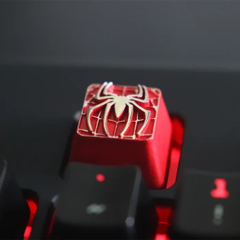 

1pc personality mechanical keyboard key cap for Spiderman zinc aluminum alloy relief key cap