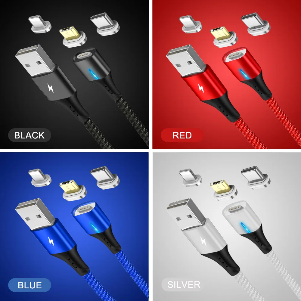 Магнитный кабель A.S 3A Micro usb type C 8Pin для быстрой зарядки телефона Micro usb type C Магнитный зарядный кабель USB для iPhone huawei Xiaomi