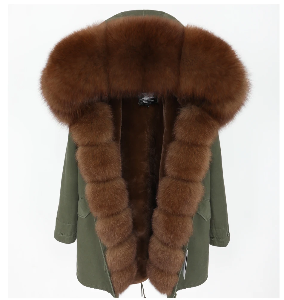 MAOMAOKONG2019 новое зимнее пальто с воротником из натурального Лисьего меха женская куртка плюс бархатная Толстая съемная подкладка