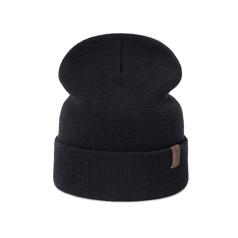 SIMPLESHOW Модные трикотажные Skullies шапочки зимняя шапка True Black кожаный головы Кепки зимняя женская обувь толстые теплые Кепки женский шляпа