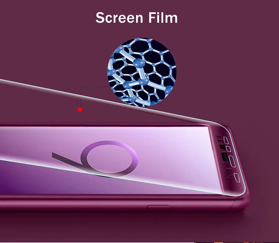 NKOBEE 3 in1 Coque For Samsung Galaxy S9 S8 Plus S7 Edge Note8 Cover Screen Flim For Samsung Galaxy S9 Luxury Case 360 Full Body (5)