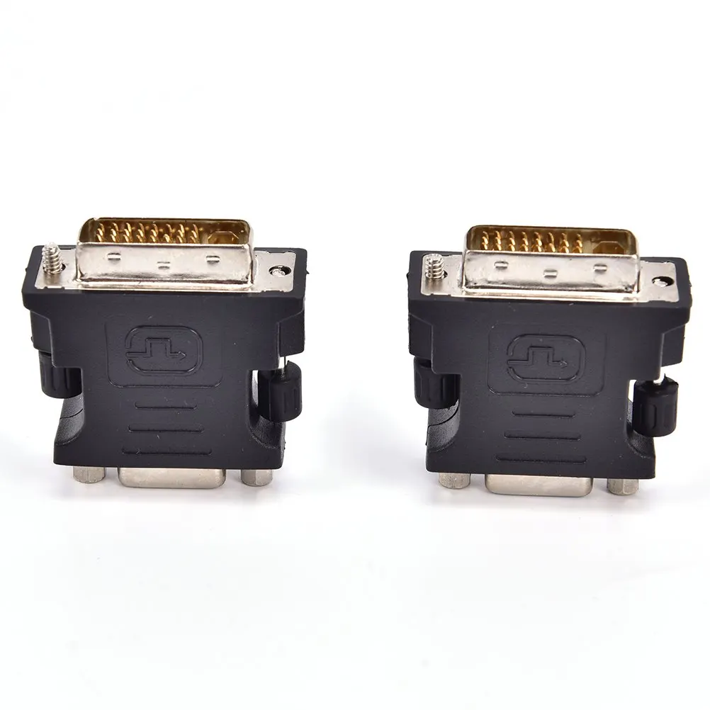 DVI-I 24+5 Male Pin DVI Male to VGA 15 Female Video Converter Adapter for PC laptop HDTV LCD DVD Computer Projector