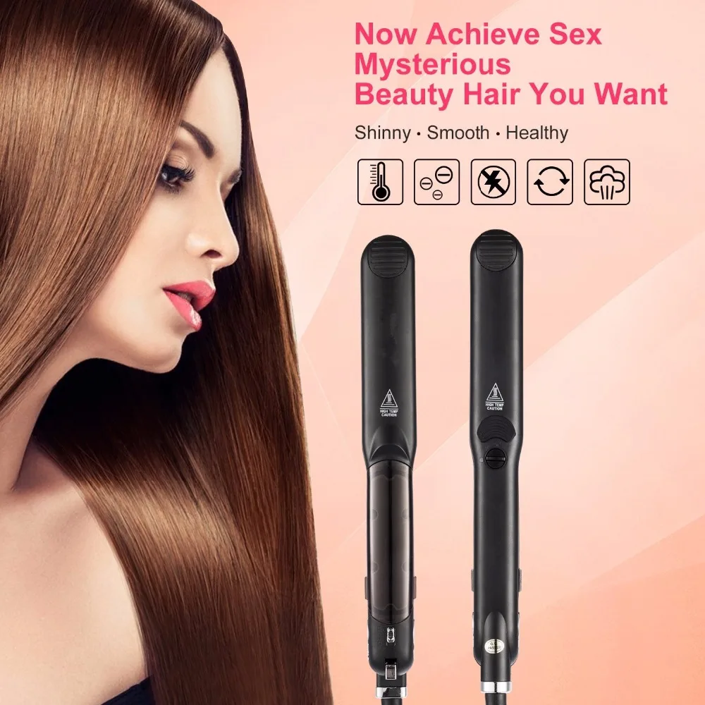 2018 Steam Function Flat Iron Tourmaline Ceramic Vapor Professional Hair Straightener with Argan Oil Infusion Straightening