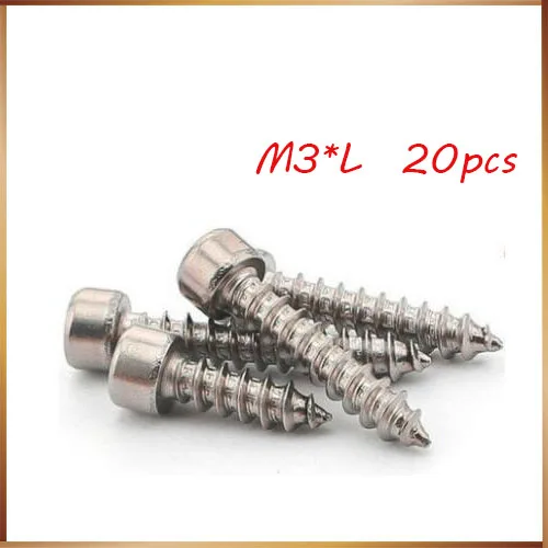 

Wood screws 20PCS Hexagon Socket Screws Wooden Screws Furniture Sliding Door Self Tapping Screws Hardened M3*5/6/8/10/12/12/16