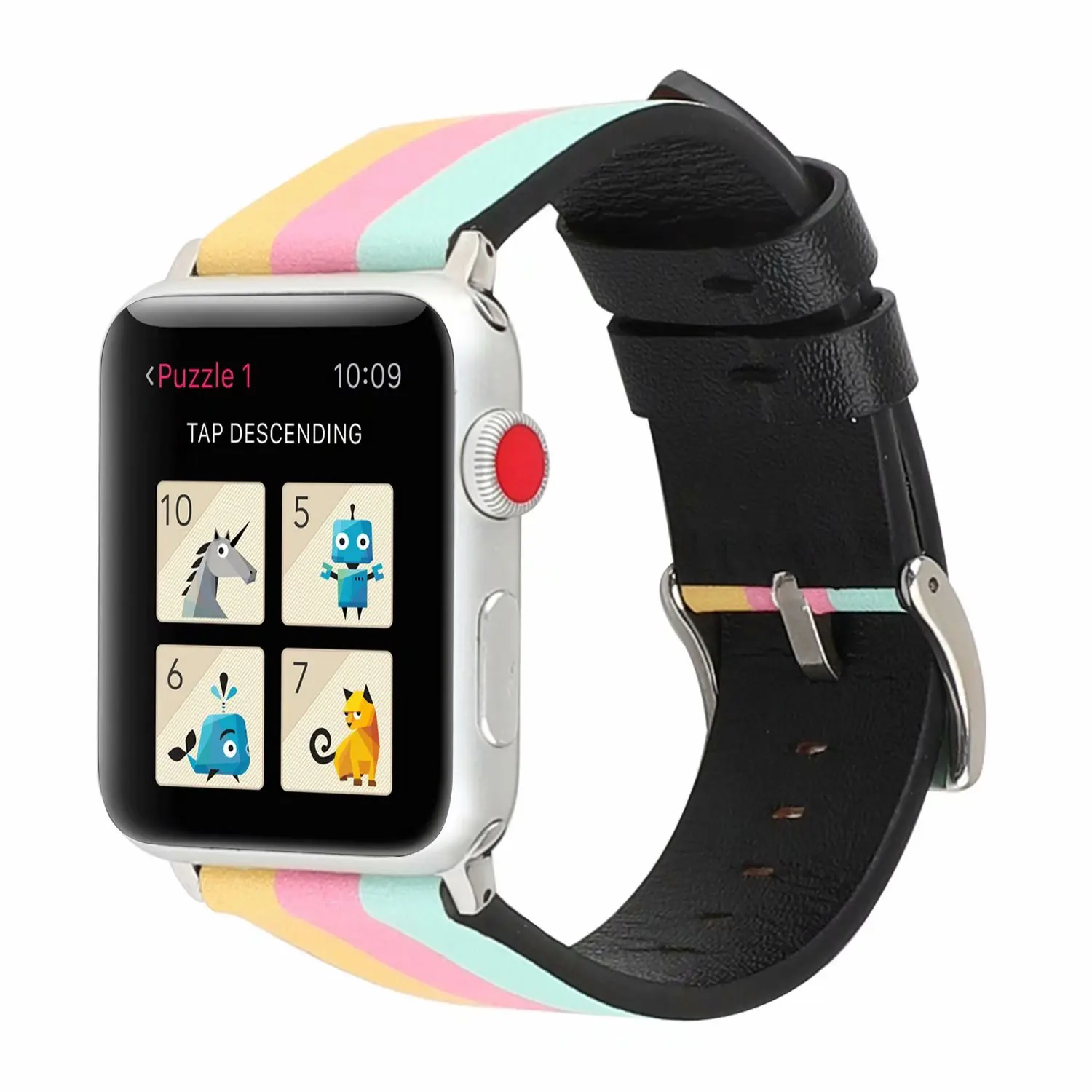 Высокие кожаные браслеты для часов для apple watch band 42 мм 44 мм и для apple watch 4 band 40 мм браслет ремешок для iwatch Series 3 2 1 38 мм