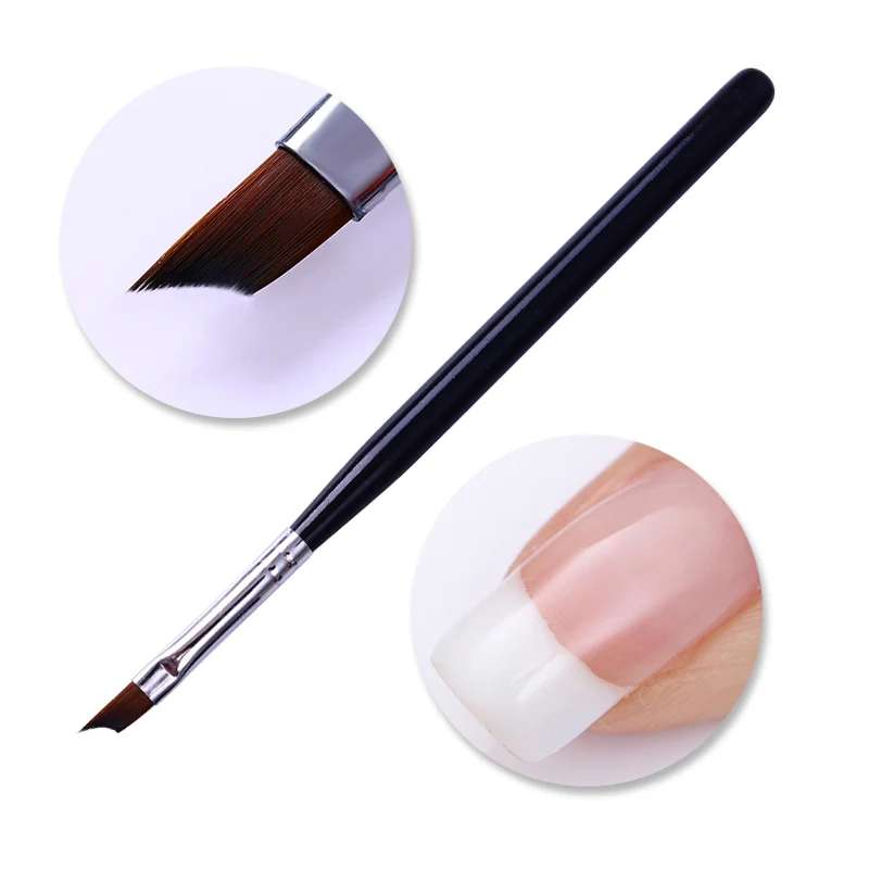 

Nail Brush French Tips Drawing Brush Black Handle Nail Design Painting Pen Acrylic UV Gel DIY Nail Art Design Tools