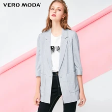 Vero Moda Women's 3/4 Sleeves Straight Fit Lapel Long Jacket Blazer | 318308509