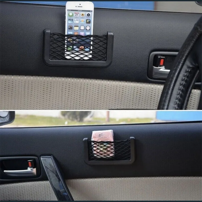 Автомобильная сумка-Органайзер для автомобиля сетки 20X8 см Автомобильные карманы с клейким козырьком автомобильный порог сумка для хранения инструментов Мобильный