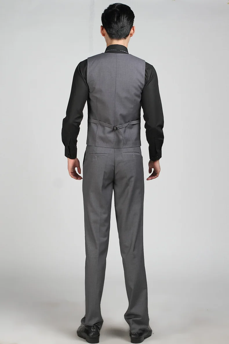 Бутик De FGG Китай SizeS 3XL темно серый цвет мужской деловой костюм жилеты для