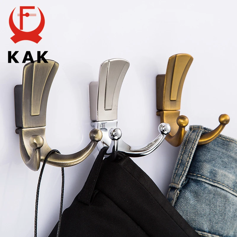 KAK модные настенные вешалки для ванной комнаты 2 крючка крючки халата пальто