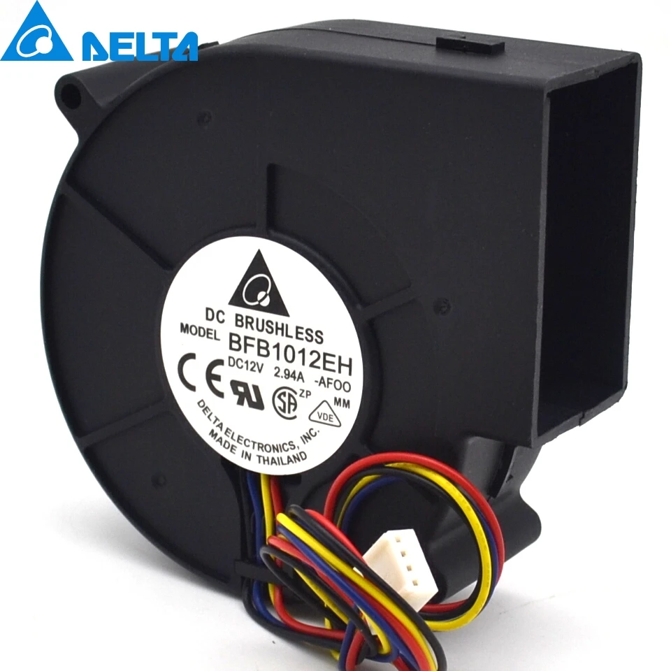 BFB1012EH 9733 12V 2.94A 9cm 4wire double ball air fan centrifugal turbine blower 9cm 4wire free delivery delta oven special ventilation fan centrifugal turbo blower bfb1012h 9733 12 v 1 20 a