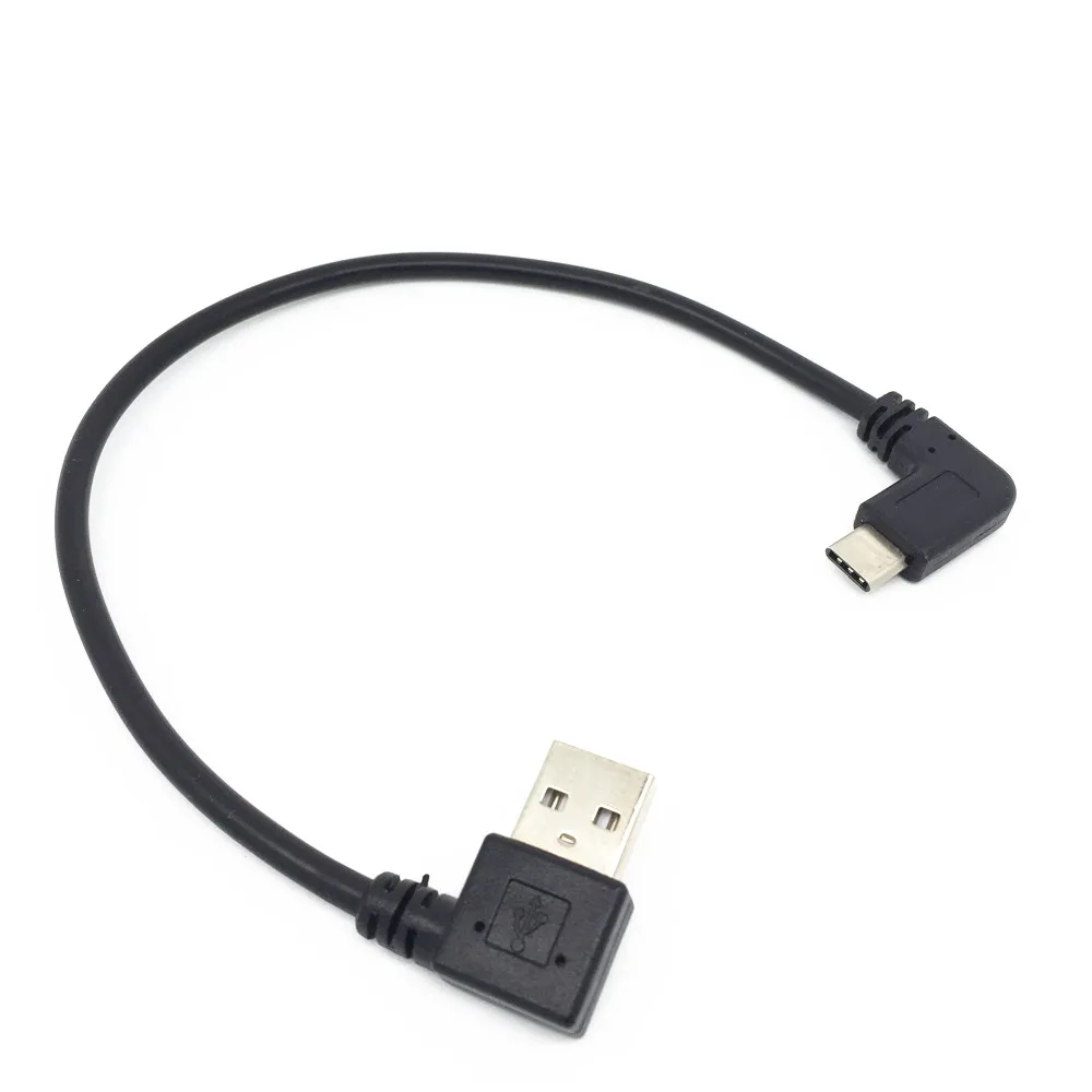 Короткий 25 см 90 градусов Угловой USB кабель типа C Usb Type c кабели для Xiaomi Mi6 6x MI5 5S PLUS 5x