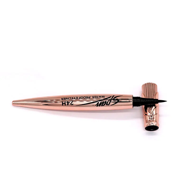 KAQIYA Gold Tube Unique Packaging Waterproof Smudge-Proof Long Lasting Liquid Eye Liner Pen Black Eyeliner Pen Smooth Makeup KAQIYA Gold Tube Unique Packaging Waterproof Smudge-Proof Long Lasting Liquid Eye Liner Pen Black Eyeliner Pen Smooth Makeup