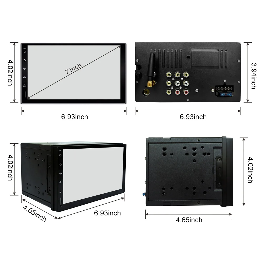 Perfect 2 DIN Car Multimedia Player Android 7.1 7 inch 1024 x 600 Touch Screen WIFI AM/FM Car Radio Video Reversing Player GPS navigator 5