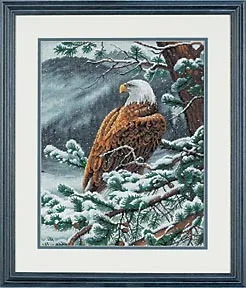 

top quality lovely counted cross stitch kit Eagles Eye View snow eagle dimensions 35117, Eagle's Eye View