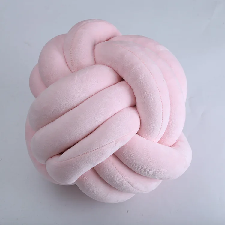

INS Style Innovative Handmade Knotted Knot Ball Home Baby Sweet Pillow Cushion Decorative Pillows Cushions for Home