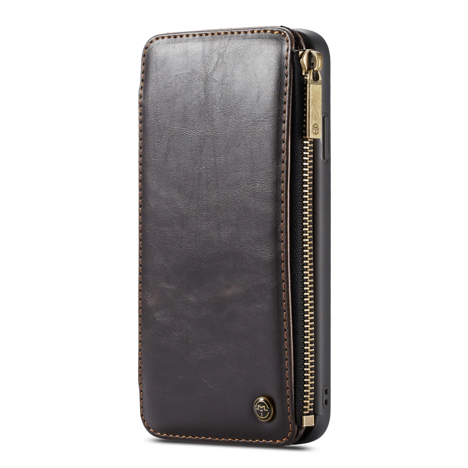 Brown Роскошный чехол-кошелек в стиле ретро для IPhone X XR XS Max, многофункциональный чехол-книжка из натуральной кожи чехол для iphone 8 7 6 S 6/Plus - Цвет: Brown