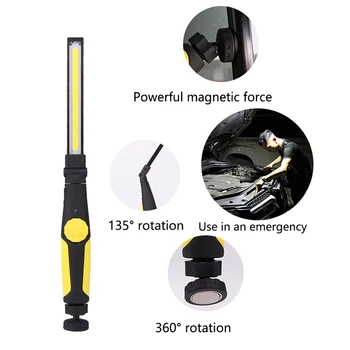 

1200mAh USB Rechargeable COB LED Slim Work Light Lamp Multifuncion Flashlight SDF-SHIP