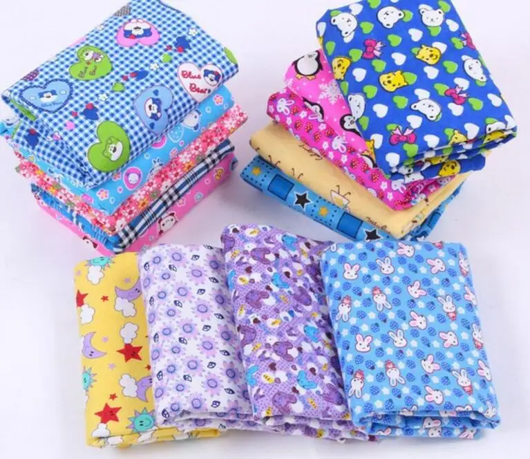 Фланелет хлопок ткань мультфильм печати DIY ткань для детская ткань Подушка 1 метр