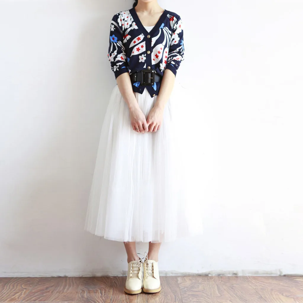 

Women Boho Double Layer Maxi Chiffon Long Sundress Summer Lady Beach Skirt